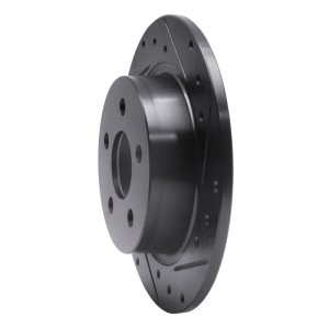 Ford Transit Connect Brake Rotor (1) - Rear Right - R1 Concepts - Drilled & Slotted - Black - `18-`23